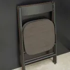 Klapstoel in metaal en eikenhout 2 stuks Made in Italy - Roberta Viadurini