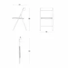 Klapstoel in metaal en eikenhout 2 stuks Made in Italy - Roberta Viadurini