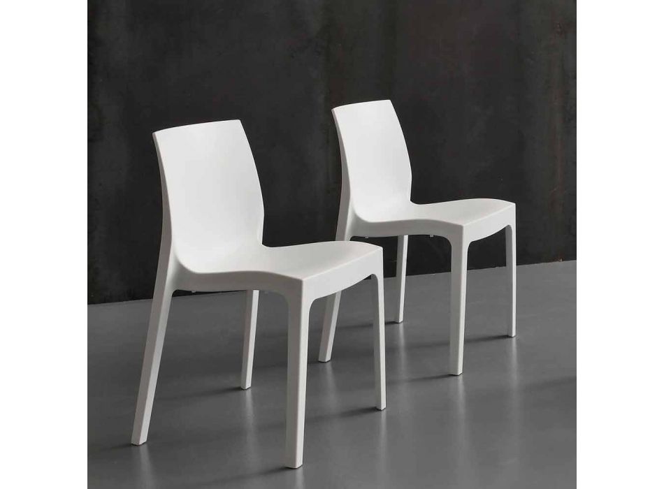 Moderne design polypropyleen stoel geproduceerd in Imperia, Italië Viadurini