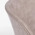 Stoel fauteuil in wit of zwart staal en vintage ecoleer - Gongo Viadurini