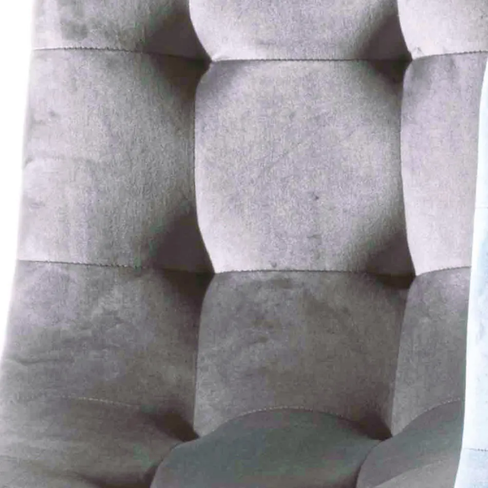 Vlekbestendige fluwelen gestoffeerde eetkamerstoel, 4-delig - Kylie Viadurini