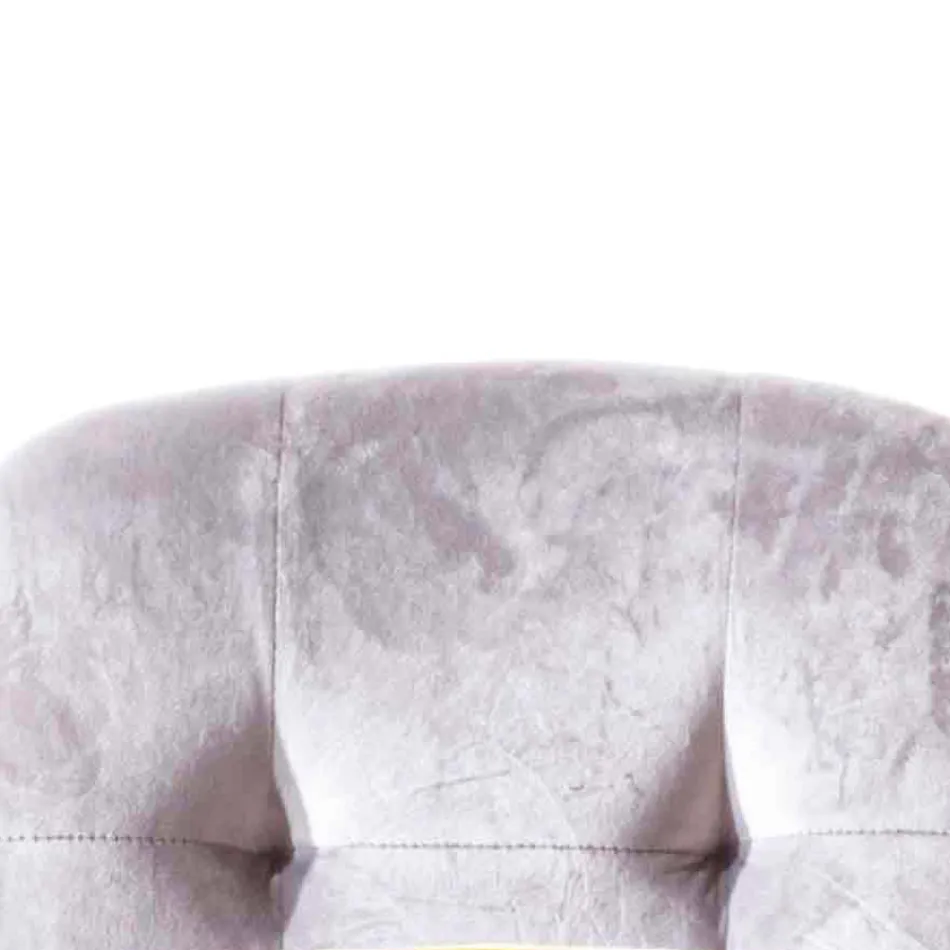 Vlekbestendige fluwelen gestoffeerde eetkamerstoel, 4-delig - Kylie Viadurini