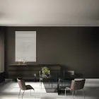 Eetkamerstoel met zitting bekleed met leer Made in Italy - Giulia Viadurini