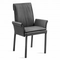 Modern design fauteuil in eco-leer Bessie XL, gemaakt in Italië
