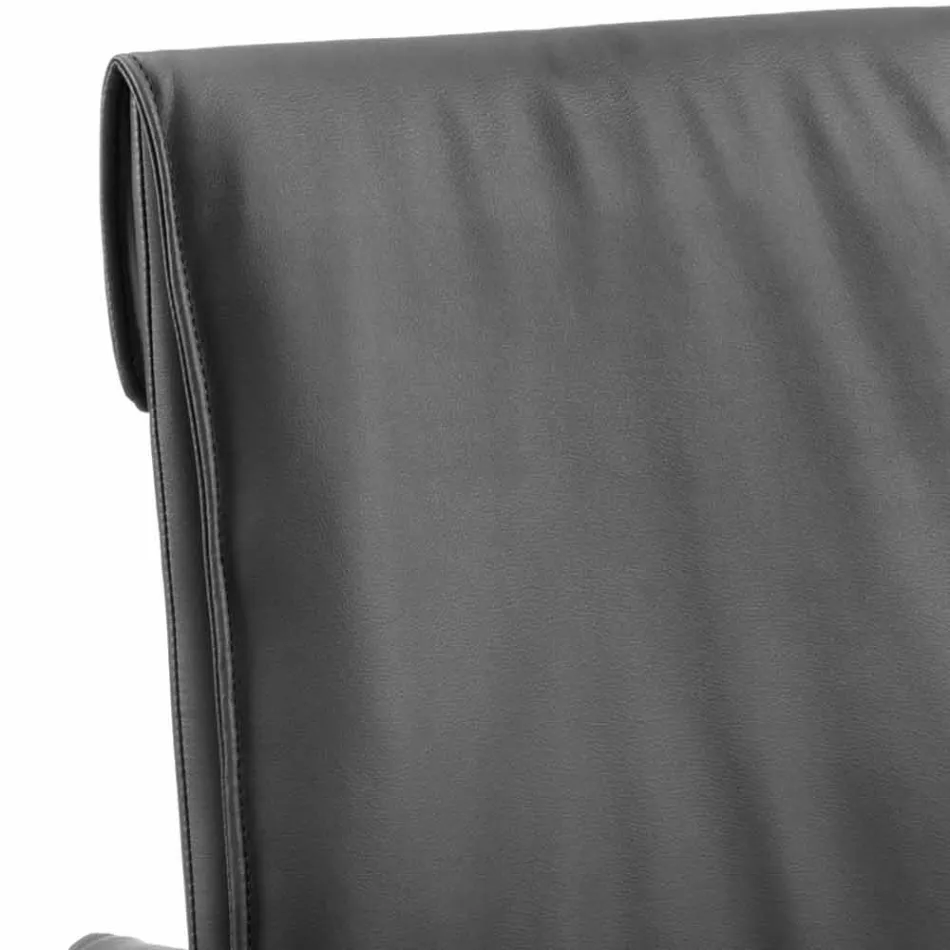 Design eetkamerstoel in eco-leer Bessie XL, gemaakt in Italië Viadurini