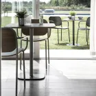 Eetkamerstoel in hout en metaal Made in Italy 2 stuks - Saffia Viadurini