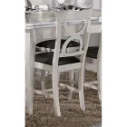 Eetkamerstoel in hout en stof Klassieke stijl Made in Italy - Helisa Viadurini