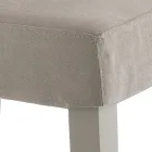 Eetkamerstoel in microvezel en hout Made in Italy 2 stuks - Simonella Viadurini