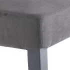 Eetkamerstoel in microvezel en hout Made in Italy 2 stuks - Simonella Viadurini