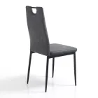 Eetkamerstoel in verouderd synthetisch leer 4 stuks - Cassandra Viadurini