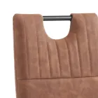 Eetkamerstoel in verouderd synthetisch leer 4 stuks - Cassandra Viadurini