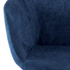 Eetkamerstoel van stof en hout, gemaakt in Italië, 4 stuks - Bardella Viadurini