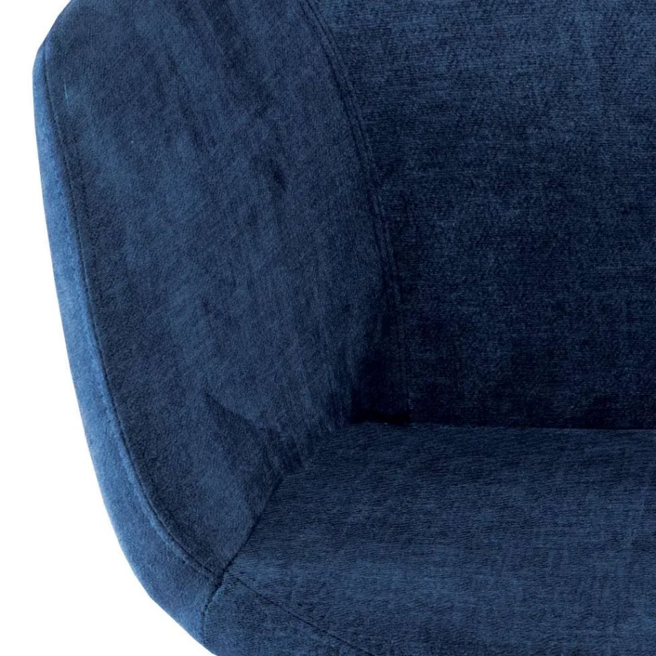 Eetkamerstoel van stof en hout, gemaakt in Italië, 4 stuks - Bardella Viadurini