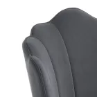 Eetkamerstoel in stof en metaal met gouden afwerking 4 stuks - Verfijnd Viadurini