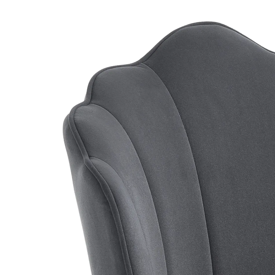 Eetkamerstoel in stof en metaal met gouden afwerking 4 stuks - Verfijnd Viadurini