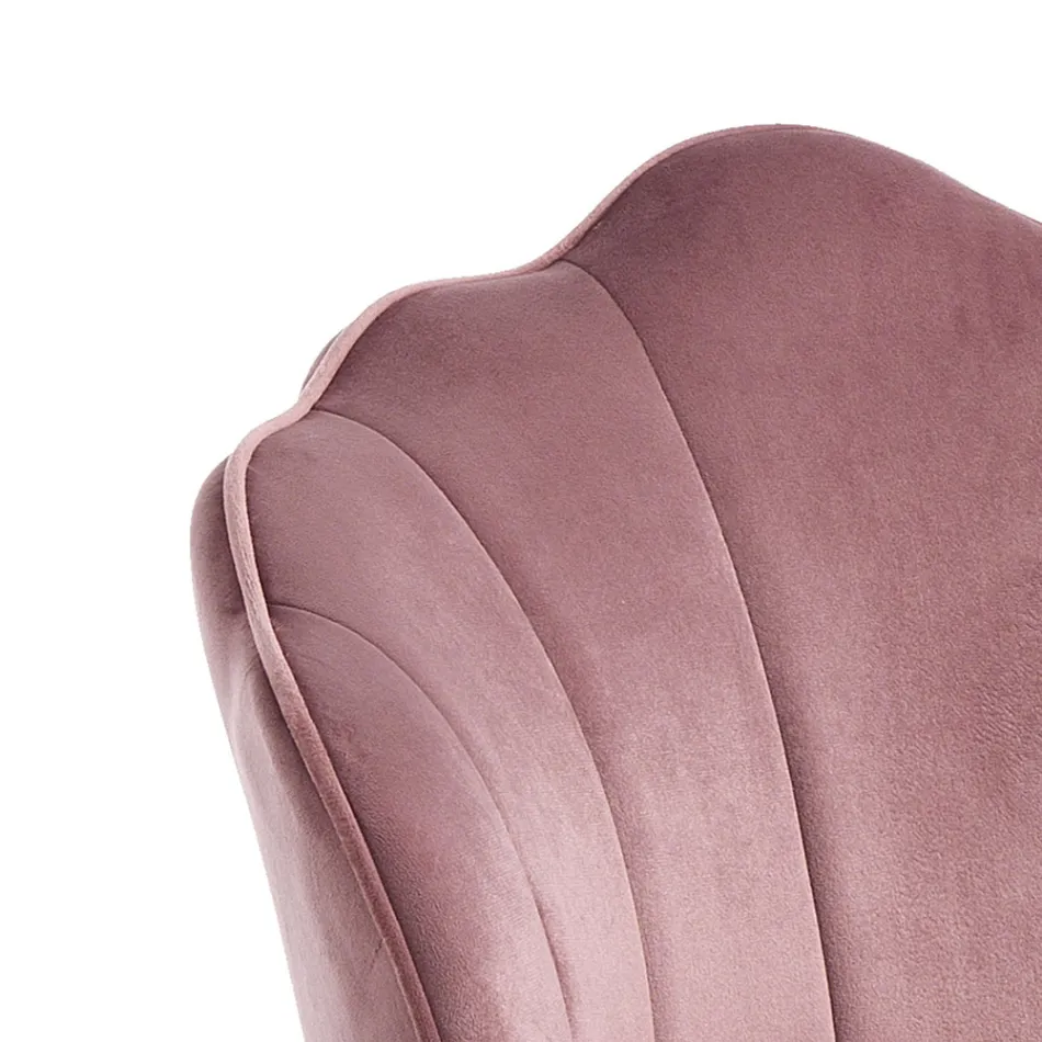 Eetkamerstoel in stof en metaal met gouden afwerking 4 stuks - Verfijnd Viadurini