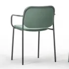 Eetkamerstoel in stof en metaal Made in Italy 2 stuks - Sangria Viadurini