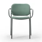 Eetkamerstoel in stof en metaal Made in Italy 2 stuks - Sangria Viadurini