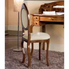 Klassieke stoel in gestoffeerd walnoothout gemaakt in Italië - Elegant Viadurini