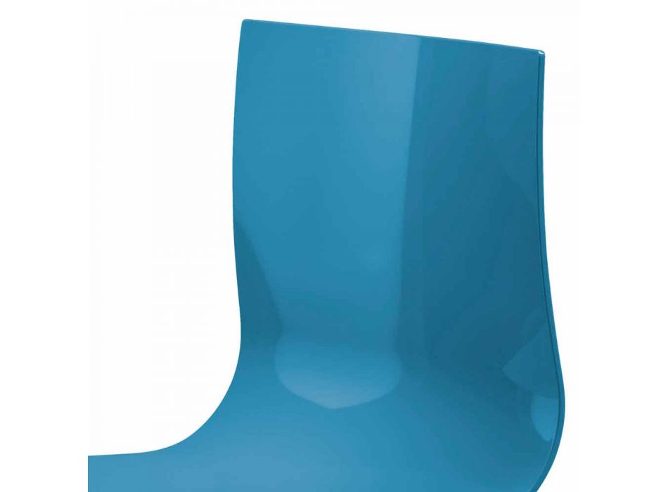 Bureaustoel met stalen armleuningen en gekleurd gerecycled stoelontwerp - Verenza Viadurini