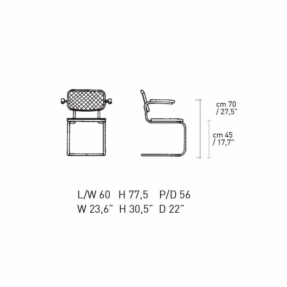 Stro bureaustoel met stalen en houten structuur Made in Italy - Baviera Viadurini