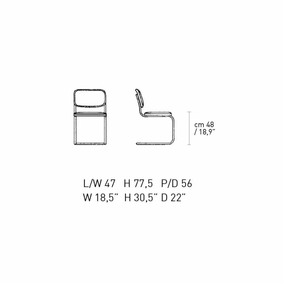 Bureaustoel in leer met structuur in verchroomd staal Made in Italy - Octant Viadurini