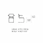 Bureaustoel in leer met structuur in verchroomd staal Made in Italy - Octant Viadurini