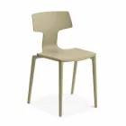 Stapelbare polypropyleen stoelen voor buiten gemaakt in Italië, 4 stuks - Claribel Viadurini