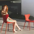 Stapelbare design tuinstoelen in polypropyleen 4 stuks - Love by Vondom Viadurini