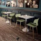 Made in Italy houten en polypropyleen eetkamerstoelen, 2 stuks - klaver Viadurini