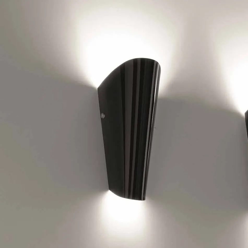 Selene Bloom applicatie glas handgemaakt in Italië 12x11 H 28 cm Viadurini