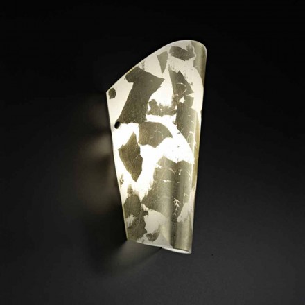 Selene Bloom applicatie glas handgemaakt in Italië 12x11 H28cm Viadurini