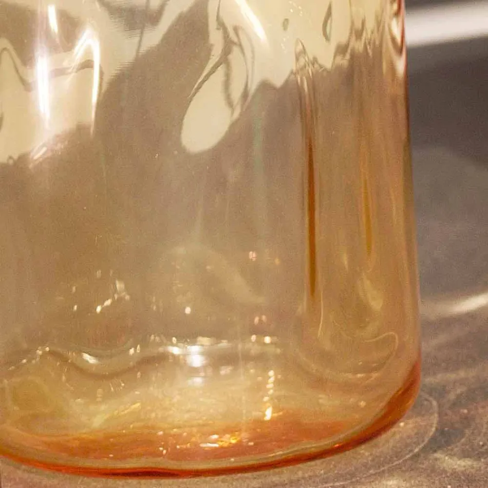 Selene Bossa Nova tafellamp Ø10 H 26cm amber glas geblazen Viadurini