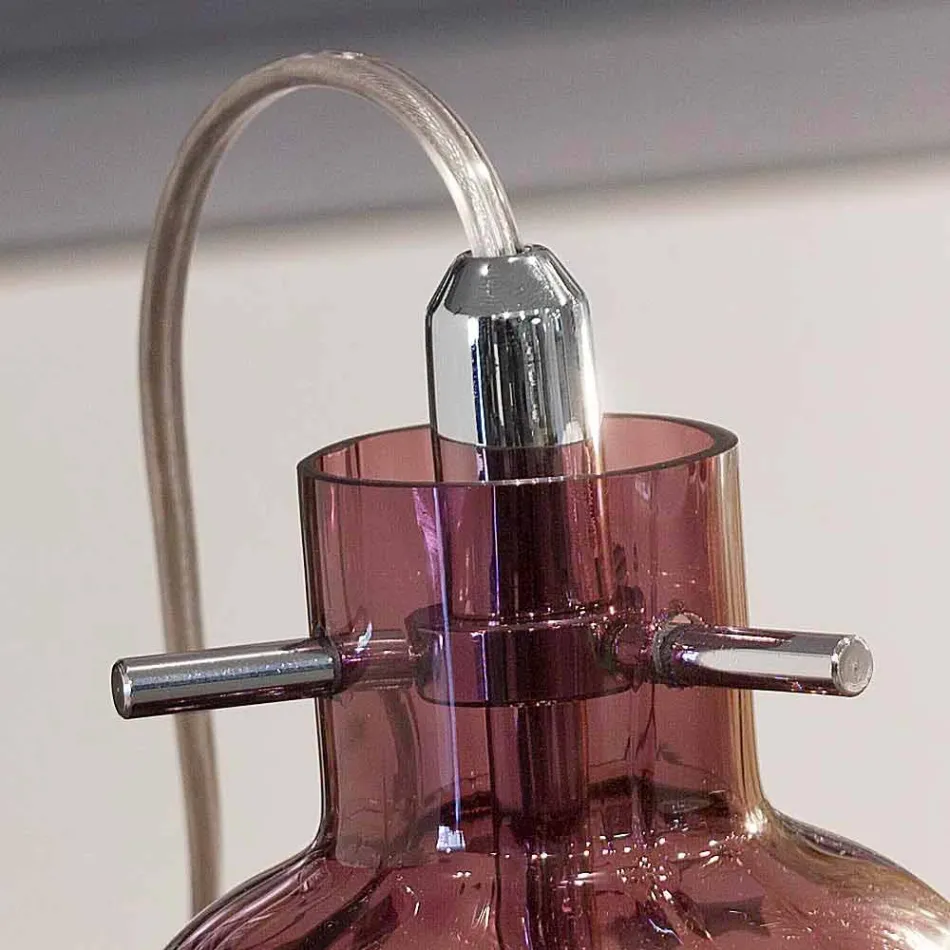 Selene Bossa Nova tafellamp Ø11 H16cm, geblazen glazen amethist Viadurini