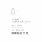 Selene Bossa Nova tafellamp Ø11 H16cm, geblazen glazen amethist Viadurini