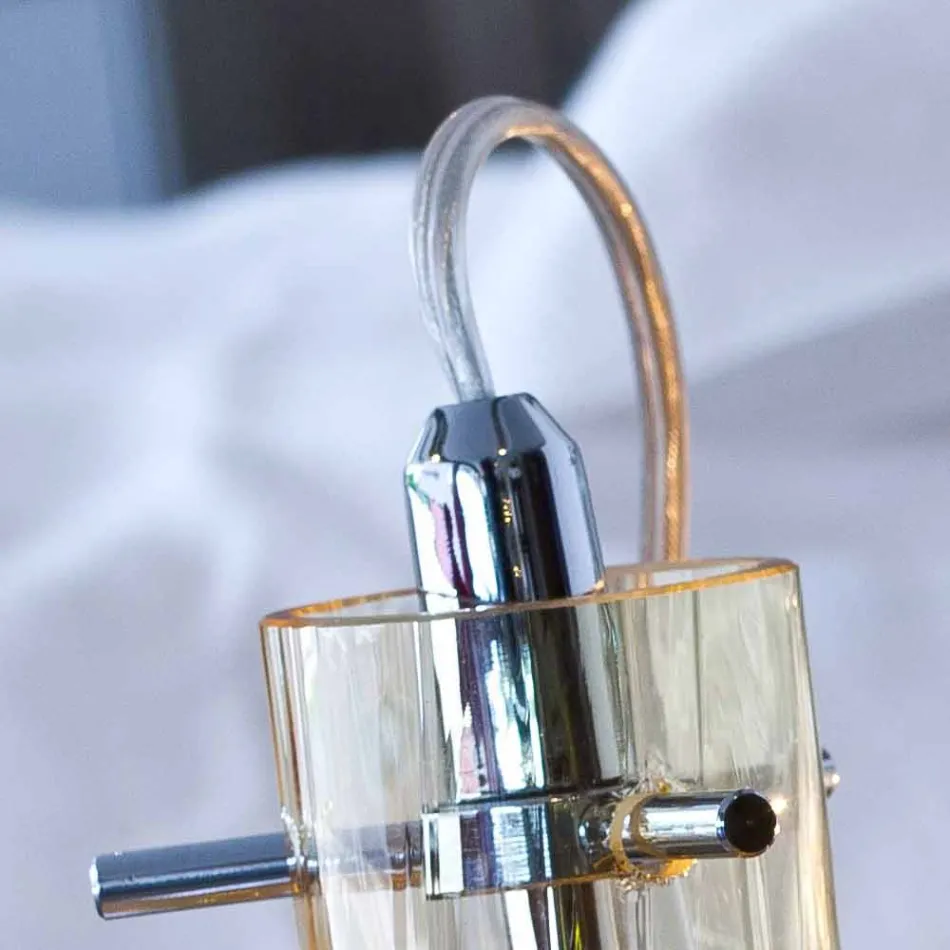 Selene Bossa Nova tafellamp Ø15 H 21cm amber glas geblazen Viadurini