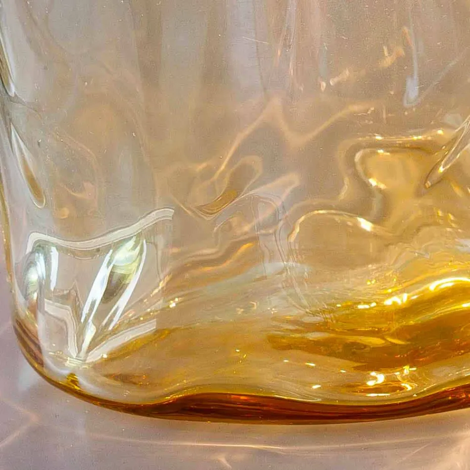 Selene Bossa Nova tafellamp Ø15 H 21cm amber glas geblazen Viadurini