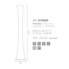 Selene Hourglass geblazen glas staande lamp H175cm Ø36 Viadurini