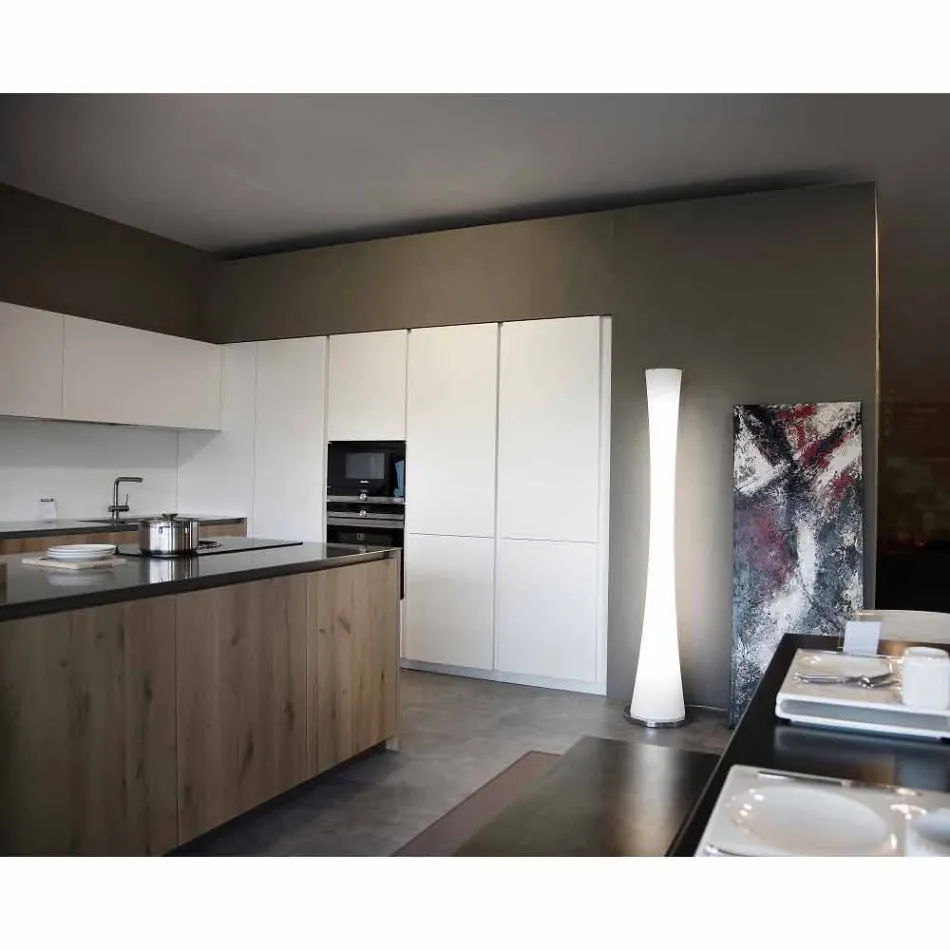 Selene Hourglass geblazen glas staande lamp H175cm Ø36 Viadurini