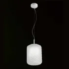 Selene Domino hanglamp geblazen Ø21 H 27/140 cm glazen Viadurini
