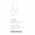 Selene Domino hanglamp geblazen Ø21 H 27/140 cm glazen Viadurini