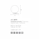 Selene Domino van witte tafellamp van geblazen glas Ø27 H 30cm Viadurini