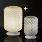 Selene Domino tafellamp Ø21 H30cm, geblazen glas gemaakt in Italië Viadurini