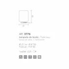 Selene Domino tafellamp Ø21 H30cm, geblazen glas gemaakt in Italië Viadurini