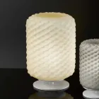 Selene Domino tafellamp Ø21 H30cm, geblazen glas gemaakt in Italië Viadurini