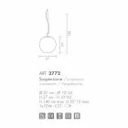 Selene Domino chandelier geblazen glazen handgemaakte Ø27 H 27 / 140cm Viadurini