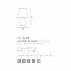 Selene altijd tafellamp in wit geblazen glas O34 H 55cm Viadurini