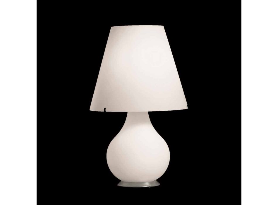 Selene altijd tafellamp in wit geblazen glas O34 H 55cm Viadurini