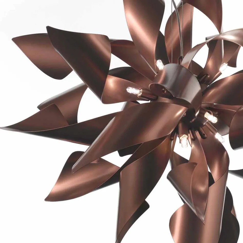 Selene Ginger lampda metaal schorsing made in Italy Ø80 H200cm Viadurini