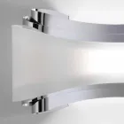 Selene Ionica applique 32x10 H16cm staal en glas gemaakt in Italië Viadurini